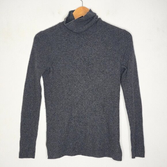 Neiman Marcus Cashmere Collection Dark Gray Turtleneck Pullover Women's Small S - Picture 1 of 3